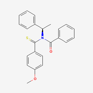 molecular formula C23H21NO2S B12608548 N-(4-Methoxybenzene-1-carbothioyl)-N-[(1R)-1-phenylethyl]benzamide CAS No. 917876-75-6