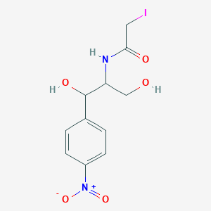 molecular formula C11H13IN2O5 B1260855 N-[2-hydroxy-1-(hydroxymethyl)-2-(4-nitrophenyl)ethyl]-2-iodoacetamide 