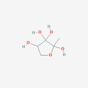 molecular formula C5H10O5 B1260863 2-Methyl-2,3,3,4-tetrahydroxytetrahydrofuran 