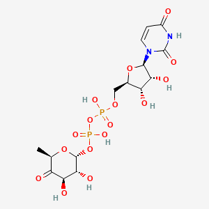 molecular formula C15H22N2O16P2 B1260872 UDP-4-脱氢-6-脱氧-D-葡萄糖 
