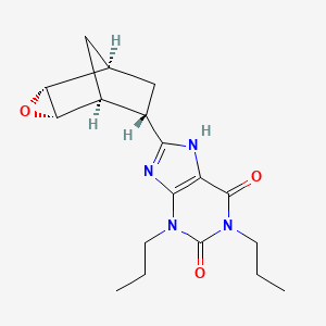 molecular formula C18H24N4O3 B1260883 8-[(1R,2R,4S,5S,6S)-3-oxatricyclo[3.2.1.02,4]octan-6-yl]-1,3-dipropyl-7H-purine-2,6-dione 