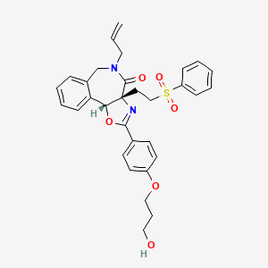 (3aR,10bR)-3a-[2-(benzenesulfonyl)ethyl]-2-[4-(3-hydroxypropoxy)phenyl]-5-prop-2-enyl-6,10b-dihydrooxazolo[4,5-d][2]benzazepin-4-one