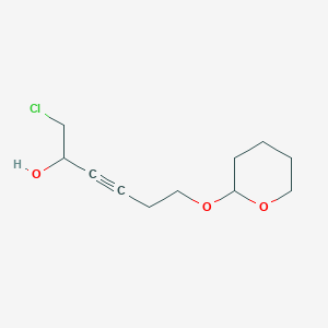 1-Chloro-6-[(oxan-2-yl)oxy]hex-3-yn-2-ol