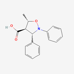 molecular formula C17H17NO3 B1260903 (3S,4R,5S)-5-methyl-2,3-diphenyl-4-isoxazolidinecarboxylic acid 