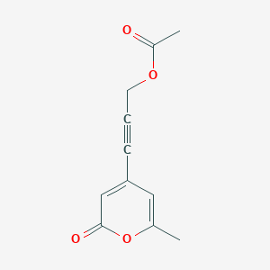 3-(6-Methyl-2-oxo-2H-pyran-4-yl)prop-2-yn-1-yl acetate