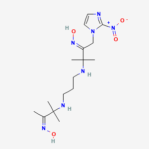 molecular formula C16H29N7O4 B1260906 (NE)-N-[3-[3-[[(3Z)-3-hydroxyimino-2-methylbutan-2-yl]amino]propylamino]-3-methyl-1-(2-nitroimidazol-1-yl)butan-2-ylidene]hydroxylamine 