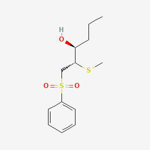 (2S,3S)-1-(Benzenesulfonyl)-2-(methylsulfanyl)hexan-3-ol