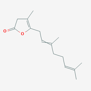 molecular formula C15H22O2 B12609126 5-(3,7-Dimethylocta-2,6-dien-1-yl)-4-methylfuran-2(3H)-one CAS No. 649559-15-9