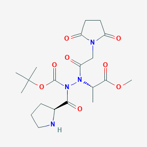 B126092 tert-Butyloxycarbonyl-prolyl-aminosuccinyl-glycyl-alanine methyl ester CAS No. 142453-08-5