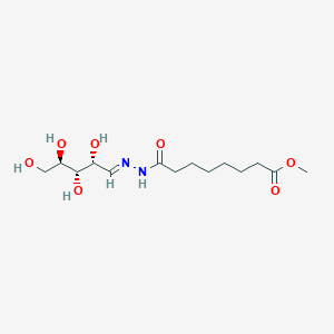 molecular formula C14H26N2O7 B1260924 methyl 8-oxo-8-[(2E)-2-[(2R,3S,4R)-2,3,4,5-tetrahydroxypentylidene]hydrazinyl]octanoate 