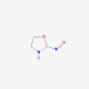 molecular formula C3H6N2O2 B1260929 2-Nitroso-1,3-oxazolidine 