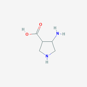 molecular formula C5H10N2O2 B1260930 4-Aminopyrrolidine-3-carboxylic acid CAS No. 89799-61-1