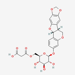 molecular formula C25H24O13 B1260938 (-)-Maackiain-3-O-glucosyl-6''-O-malonate 