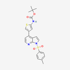 Carbamic acid, N-[4-[1-[(4-methylphenyl)sulfonyl]-1H-pyrrolo[2,3-b]pyridin-4-yl]-2-thienyl]-, 1,1-dimethylethyl ester