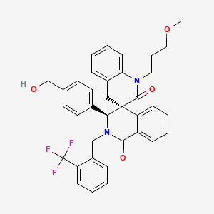 molecular formula C36H33F3N2O4 B1260940 (3S,4S)-3-[4-(hydroxymethyl)phenyl]-1'-(3-methoxypropyl)-2-[[2-(trifluoromethyl)phenyl]methyl]spiro[3H-isoquinoline-4,3'-4H-quinoline]-1,2'-dione 