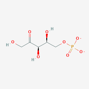 molecular formula C5H9O8P-2 B1260948 5-O-phosphonato-L-xylulose 