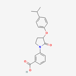 B12609626 3-(3-(4-Isopropylphenoxy)-2-oxopyrrolidin-1-yl)benzoic acid CAS No. 649773-82-0