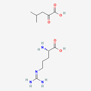 molecular formula C12H24N4O5 B1260983 L-Arginine mono(4-methyl-2-oxovalerate) CAS No. 72087-40-2