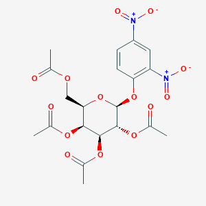 molecular formula C20H22N2O14 B126099 [(2R,3S,4S,5R,6S)-3,4,5-Triacetyloxy-6-(2,4-dinitrophenoxy)oxan-2-yl]methyl acetate CAS No. 25775-99-9