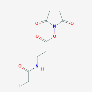 molecular formula C9H11IN2O5 B126101 琥珀酰亚胺-3-(碘乙酰胺基)丙酸酯 CAS No. 150807-29-7