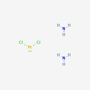 molecular formula Cl2H6N2Pt+2 B1261020 二氯氨铂(2+) 