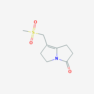 7-[(Methanesulfonyl)methyl]-1,2,5,6-tetrahydro-3H-pyrrolizin-3-one