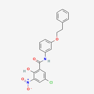 5-Chloro-2-hydroxy-3-nitro-N-[3-(2-phenylethoxy)phenyl]benzamide