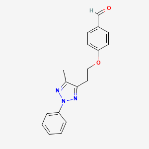 molecular formula C18H17N3O2 B12610241 4-(2-(5-Methyl-2-phenyl-2H-1,2,3-triazol-4-yl)ethoxy)benzaldehyde CAS No. 645391-64-6