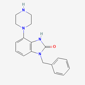 molecular formula C18H20N4O B12610244 2H-Benzimidazol-2-one, 1,3-dihydro-1-(phenylmethyl)-4-(1-piperazinyl)- CAS No. 880544-38-7