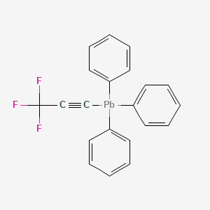 molecular formula C21H15F3Pb B12610258 Triphenyl(3,3,3-trifluoroprop-1-yn-1-yl)plumbane CAS No. 647832-18-6