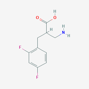 molecular formula C10H11F2NO2 B12610296 2-Aminomethyl-3-(2,4-difluoro-phenyl)-propionic acid 