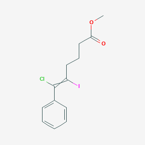 molecular formula C13H14ClIO2 B12610301 Methyl 6-chloro-5-iodo-6-phenylhex-5-enoate CAS No. 647033-18-9