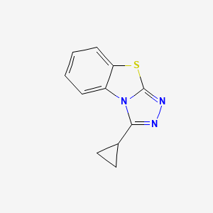 molecular formula C11H9N3S B1261034 3-Cyclopropyl-1,2,4-triazolo[3,4-b]benzothiazole 