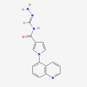 N-[(E)-hydrazinylidenemethyl]-1-quinolin-5-ylpyrrole-3-carboxamide