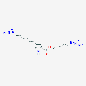 molecular formula C16H25N7O2 B12610385 5-Azidopentyl 4-(6-azidohexyl)-1H-pyrrole-2-carboxylate CAS No. 918625-15-7