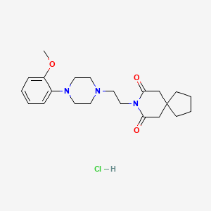 molecular formula C22H32ClN3O3 B1261039 8-Azaspiro[4.5]decane-7,9-dione, 8-[2-[4-(2-methoxyphenyl)-1-piperazinyl]ethyl]-, hydrochloride (1:2) 