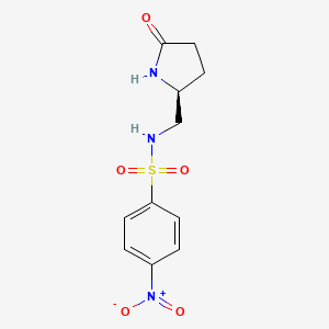 4-Nitro-N-{[(2S)-5-oxopyrrolidin-2-yl]methyl}benzene-1-sulfonamide