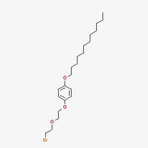 molecular formula C22H37BrO3 B12610441 1-[2-(2-Bromoethoxy)ethoxy]-4-(dodecyloxy)benzene CAS No. 649739-56-0