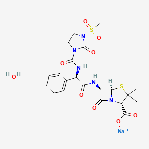 molecular formula C21H26N5NaO9S2 B1261045 Mezlocillin sodium monohydrate CAS No. 80495-46-1