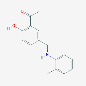 molecular formula C16H17NO2 B12610451 1-{2-Hydroxy-5-[(2-methylanilino)methyl]phenyl}ethan-1-one CAS No. 649747-85-3