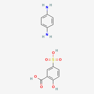 2-Hydroxy-5-sulfobenzoic acid--benzene-1,4-diamine (1/1)