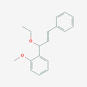 molecular formula C18H20O2 B12610473 1-(1-Ethoxy-3-phenylprop-2-en-1-yl)-2-methoxybenzene CAS No. 918540-74-6