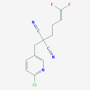 molecular formula C13H10ClF2N3 B12610485 [(6-Chloropyridin-3-yl)methyl](4,4-difluorobut-3-en-1-yl)propanedinitrile CAS No. 647839-55-2