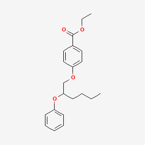 molecular formula C21H26O4 B12610488 Ethyl 4-[(2-phenoxyhexyl)oxy]benzoate CAS No. 915385-10-3