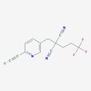 [(6-Ethynylpyridin-3-yl)methyl](3,3,3-trifluoropropyl)propanedinitrile