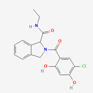 1H-Isoindole-1-carboxamide, 2-(5-chloro-2,4-dihydroxybenzoyl)-N-ethyl-2,3-dihydro-, (1R)