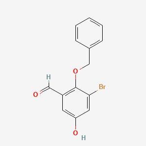 2-(Benzyloxy)-3-bromo-5-hydroxybenzaldehyde