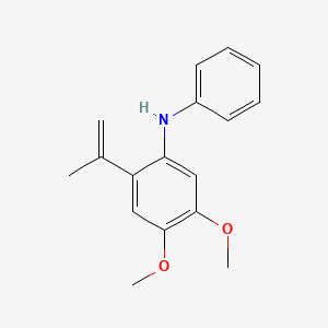 molecular formula C17H19NO2 B12610520 4,5-Dimethoxy-N-phenyl-2-(prop-1-en-2-yl)aniline CAS No. 918163-04-9