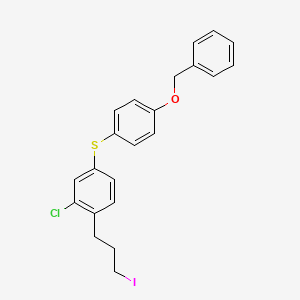 molecular formula C22H20ClIOS B12610528 4-{[4-(Benzyloxy)phenyl]sulfanyl}-2-chloro-1-(3-iodopropyl)benzene CAS No. 918645-11-1