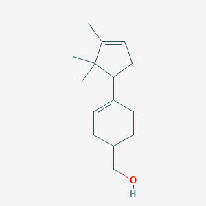 molecular formula C15H24O B1261054 [4-(2,2,3-Trimethylcyclopent-3-enyl)cyclohex-3-enyl]methanol 